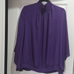 New York & Company Vibrant Purple Blouse